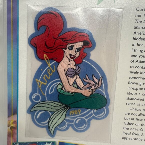 Willabee & Ward Disney Ariel 1989 Collectible Patch & Card Set - Picture 2 of 4